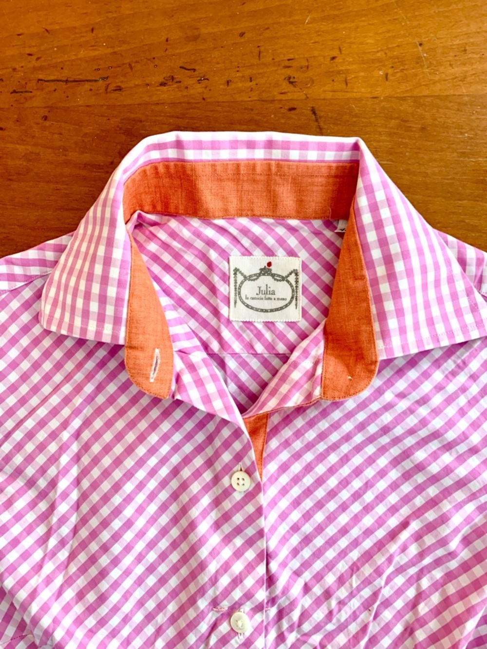 HANDMADE JULIA SHIRT ITALY LAVENDER XTRA SMALL 4